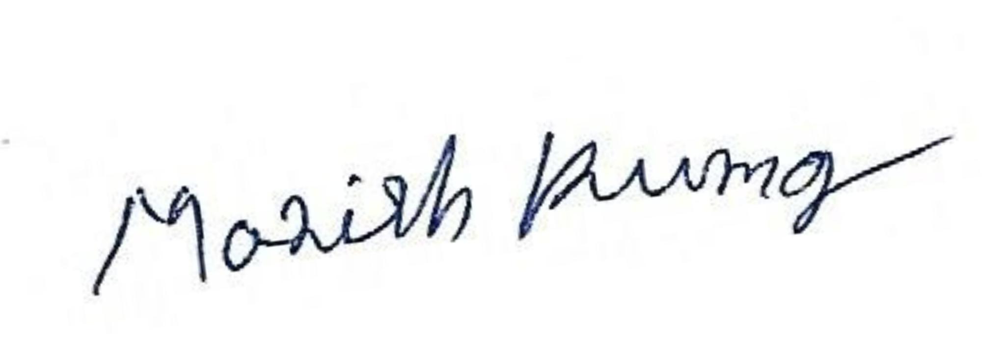 Signature of Manish Kumar